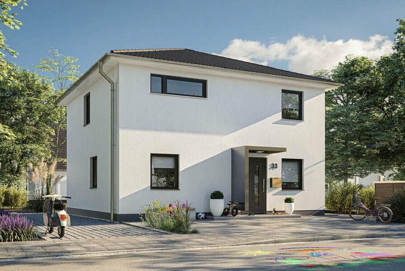 Könnern OT Hohenedlau: Stadtvilla-Neubau auf großem Naturgrundstück, ruhige Wohnlage